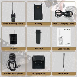 Foto 7 | Ham Radio Retevis Ra89 De Largo Alcance, 10 W, Doble Banda Ip68, Resistente Al Agua - Venta Internacional.