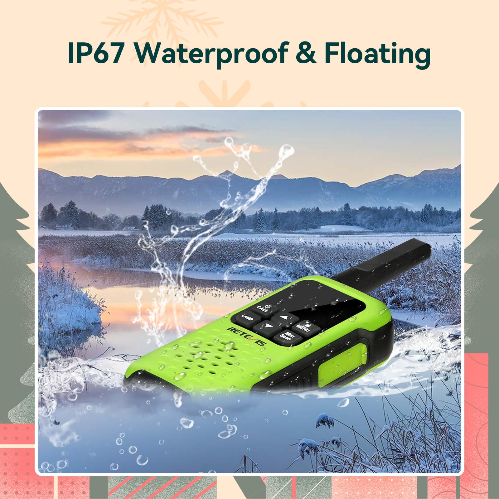Foto 3 pulgar | Walkie Talkies Retevis Rt49p A Prueba De Agua Ip67 Con Linterna - Venta Internacional.