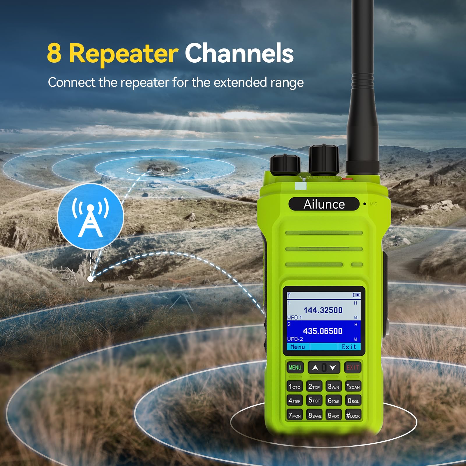Foto 3 | Radio Portátil Gmrs Retevis Ailunce Ha1g De Largo Alcance, Resistente Al Agua - Venta Internacional.