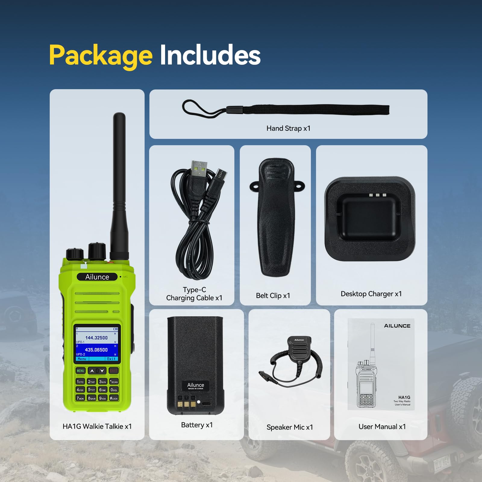 Foto 7 | Radio Portátil Gmrs Retevis Ailunce Ha1g De Largo Alcance, Resistente Al Agua - Venta Internacional.