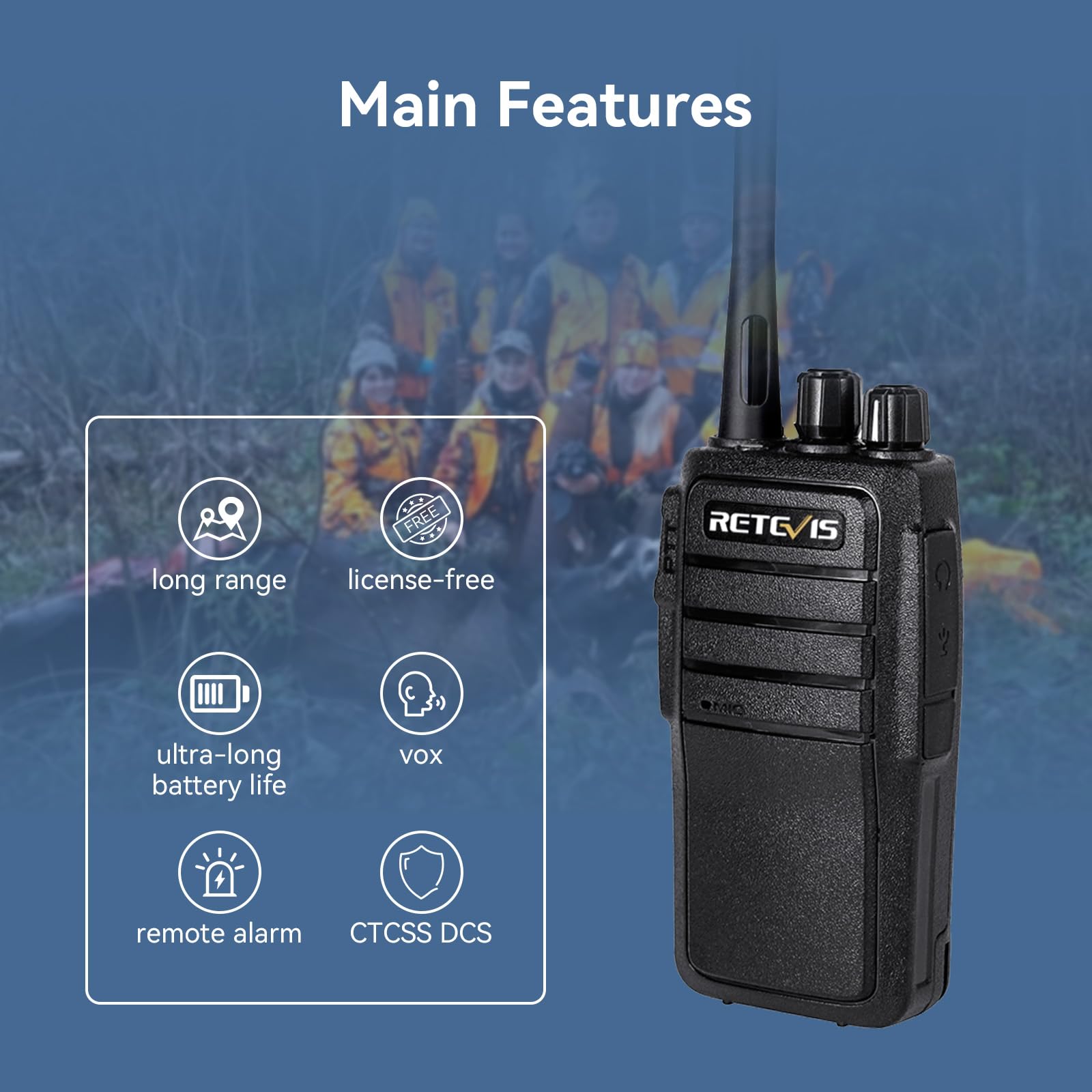 Foto 6 | Radios Walkie Talkies Retevis Rt21 De Largo Alcance Y 2 Vías (paquete De 2) - Venta Internacional.