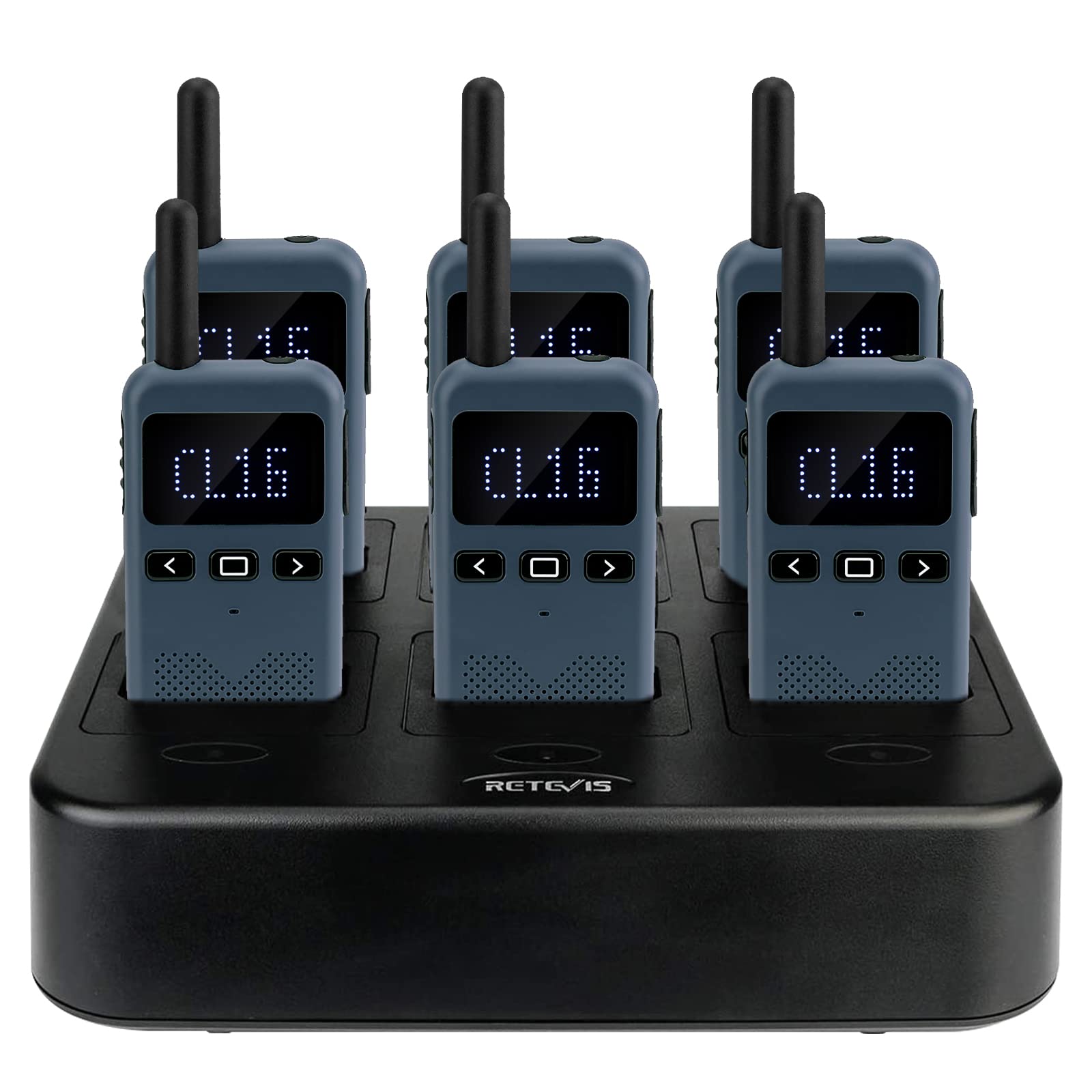 Foto 2 pulgar | Radio Bidireccional Retevis Rb19 Con Pantalla De 1650 Mah, Paquete De 6 Unidades Y Cargador - Venta Internacional.