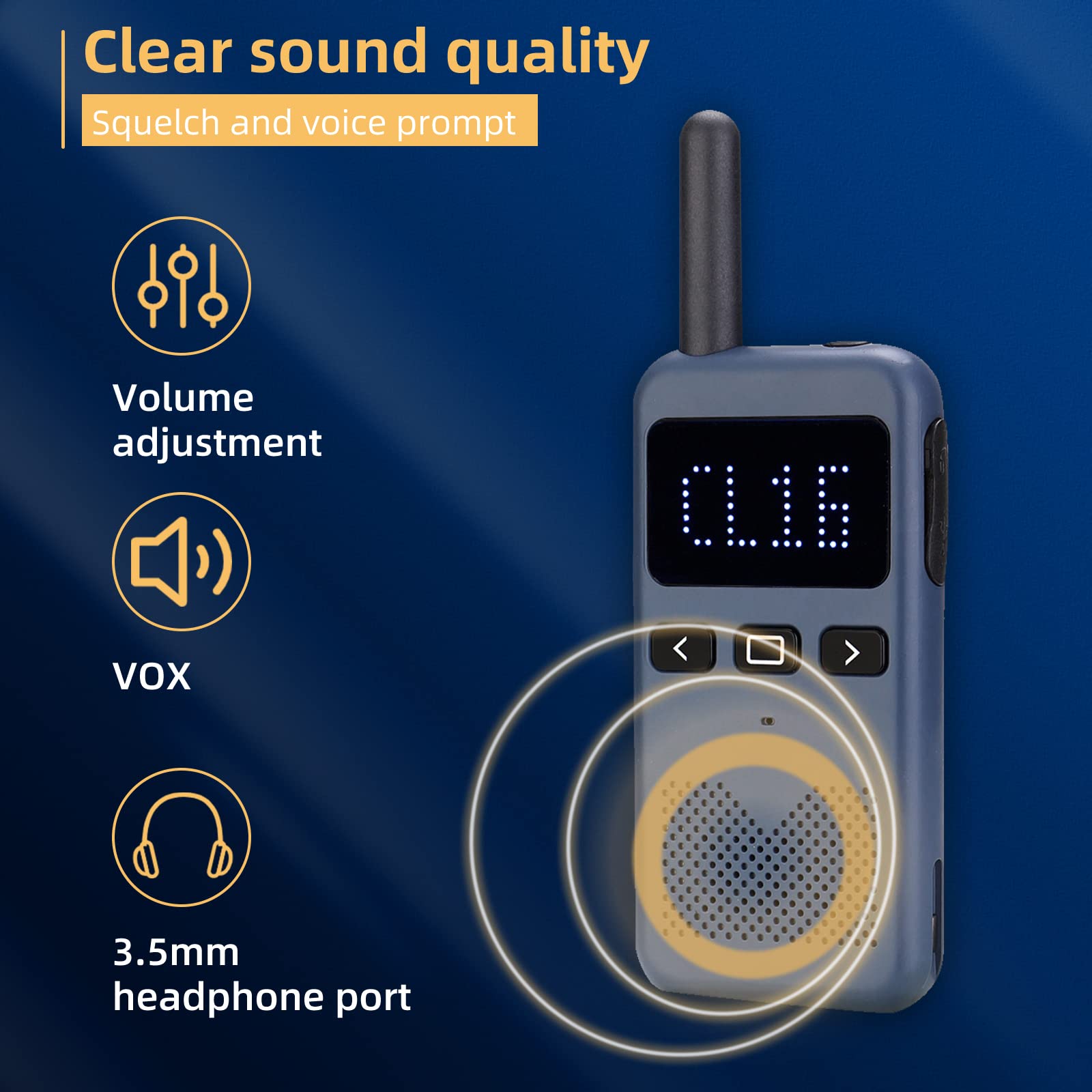 Foto 7 pulgar | Radio Bidireccional Retevis Rb19 Con Pantalla De 1650 Mah, Paquete De 6 Unidades Y Cargador - Venta Internacional.