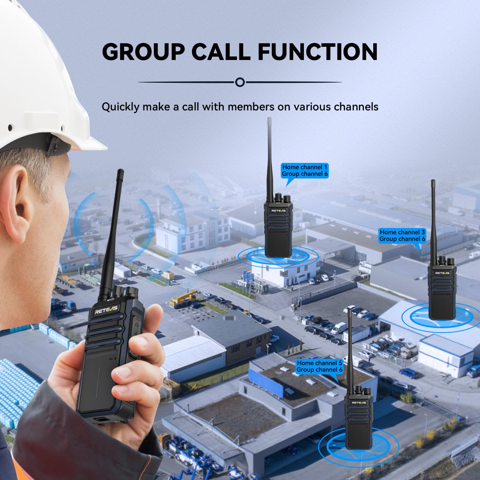 Foto 4 pulgar | Radio De 2 Vías Gmrs Walkie Talkies Retevis Rt86a De Largo Alcance - Venta Internacional.