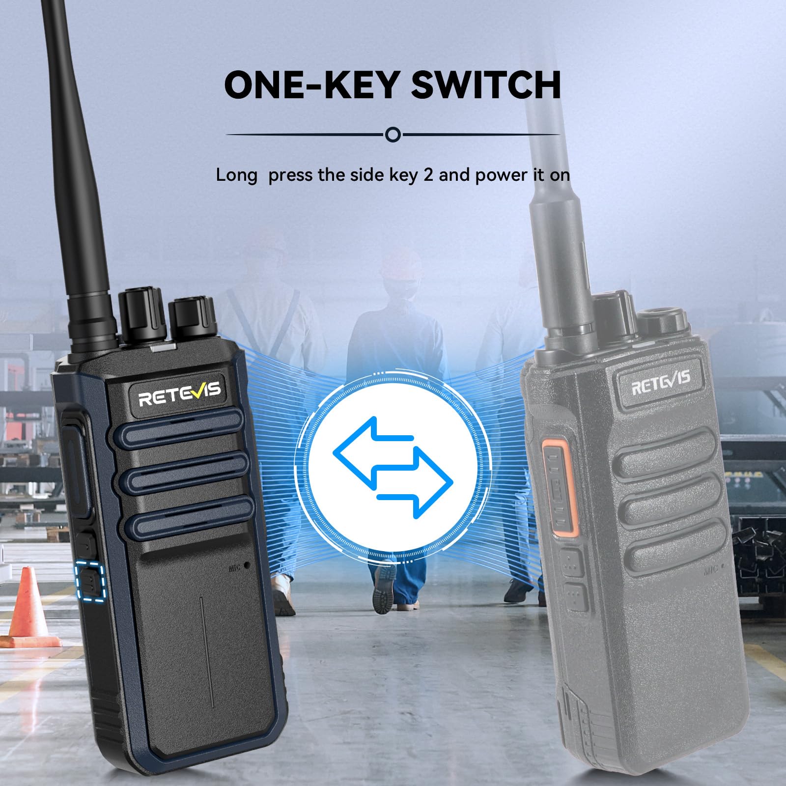 Foto 4 | Radio De 2 Vías Gmrs Walkie Talkies Retevis Rt86a De Largo Alcance - Venta Internacional.