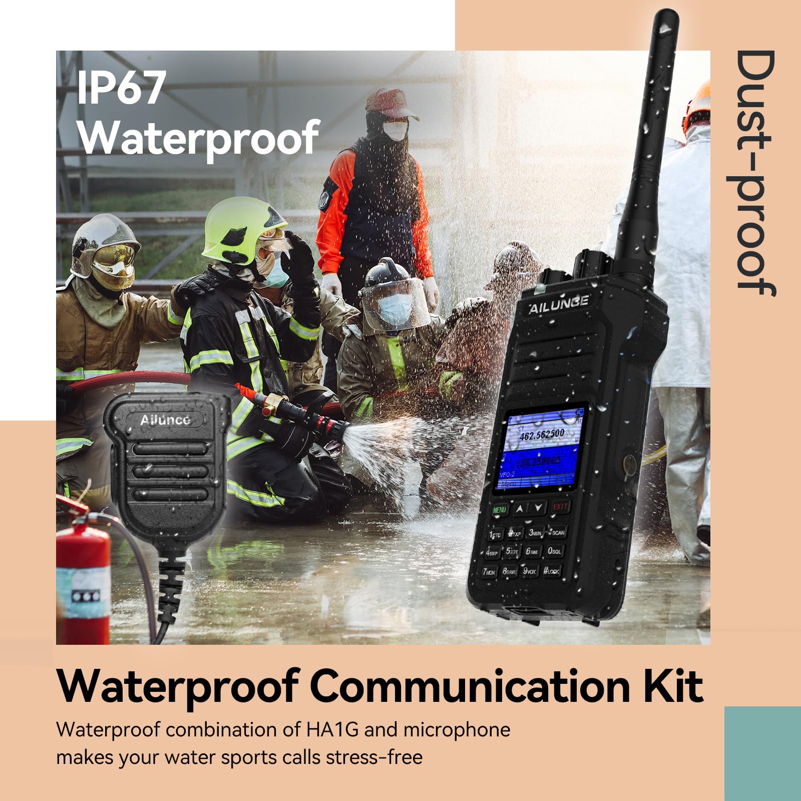 Foto 4 pulgar | Radio Bidireccional Retevis Ailunce Ha1g Gmrs Ip67 Resistente Al Agua - Venta Internacional.