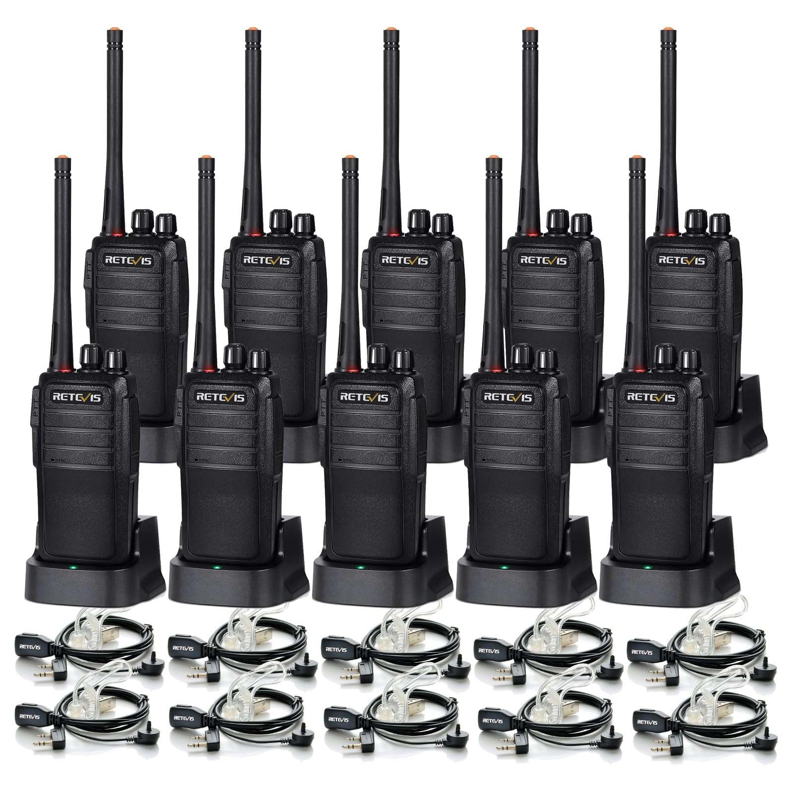 Foto 1 | Walkie Talkies Retevis Rt21, 3000 Mah, Recargables (paquete De 10) - Venta Internacional.