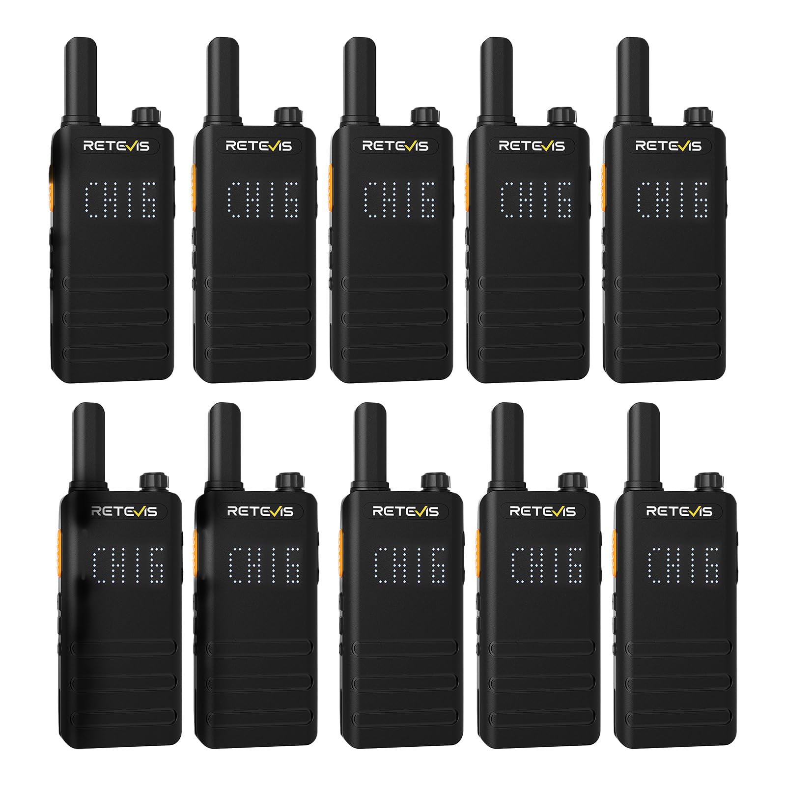 Foto 2 pulgar | Walkie Talkies Retevis B3h Pequeños Con Pantalla Led, Paquete De 10 - Venta Internacional.