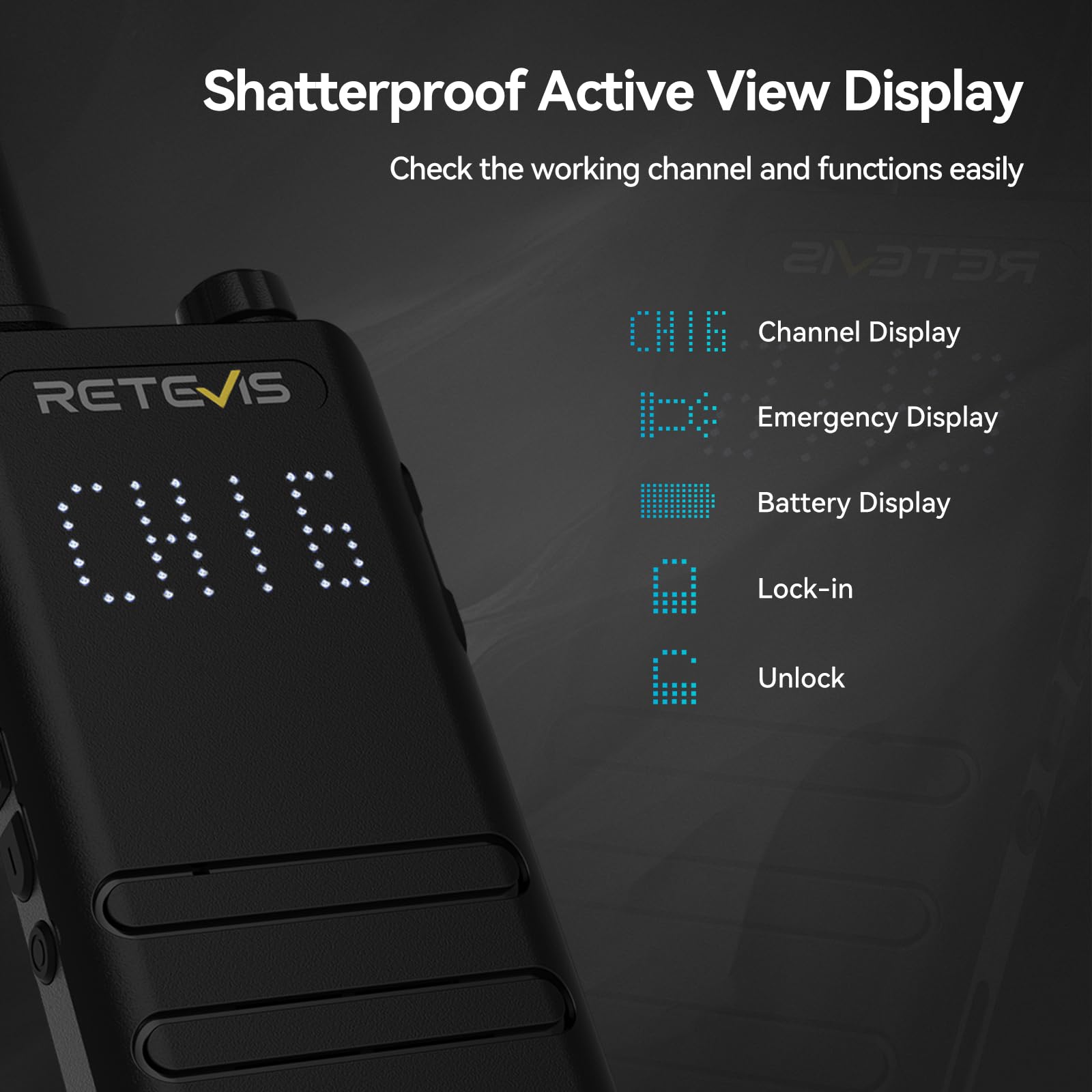 Foto 3 pulgar | Walkie Talkies Retevis B3h Pequeños Con Pantalla Led, Paquete De 10 - Venta Internacional.
