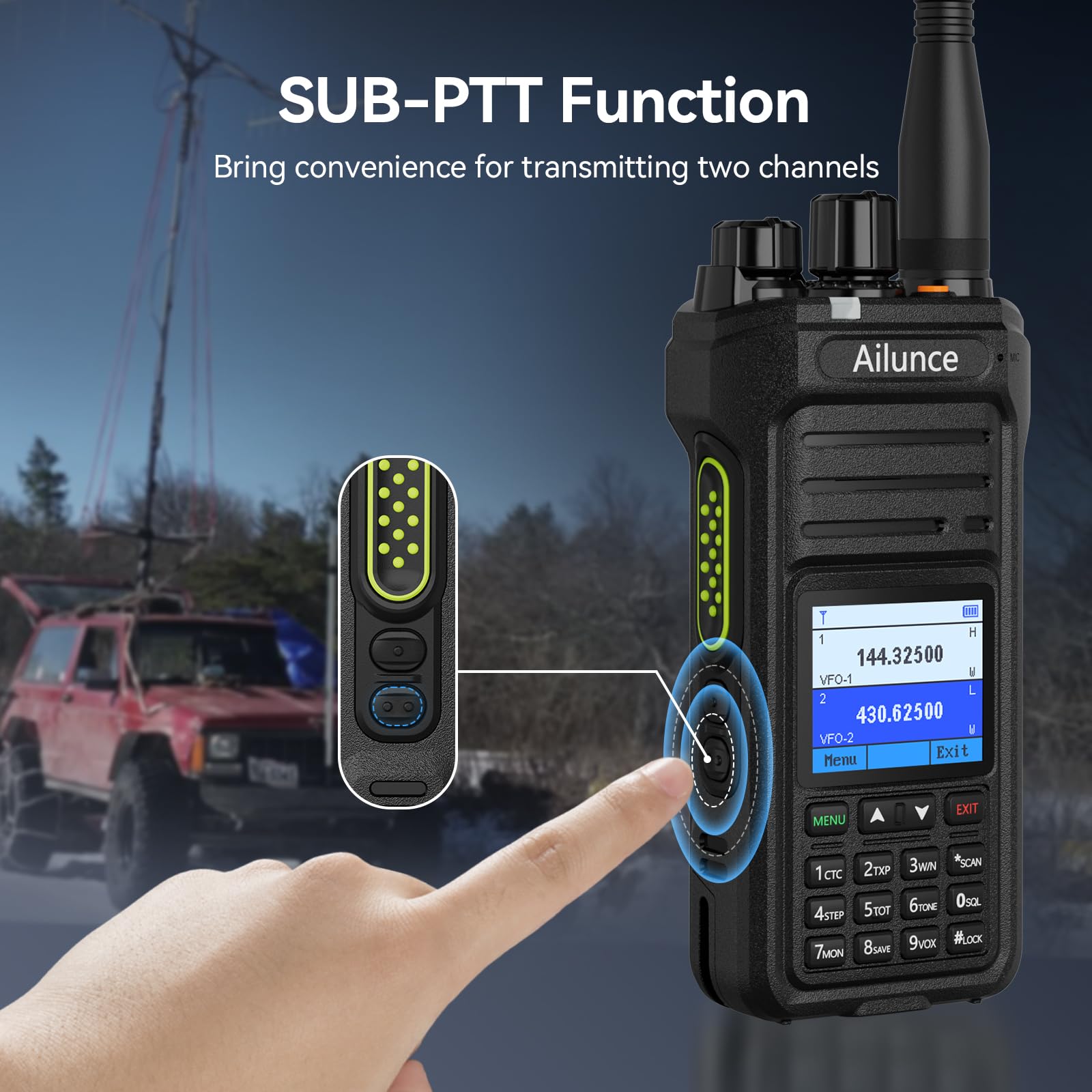 Foto 6 | Ham Radio Retevis Ailunce Ha1uv De Doble Banda Con Batería De 2800 Mah - Venta Internacional.