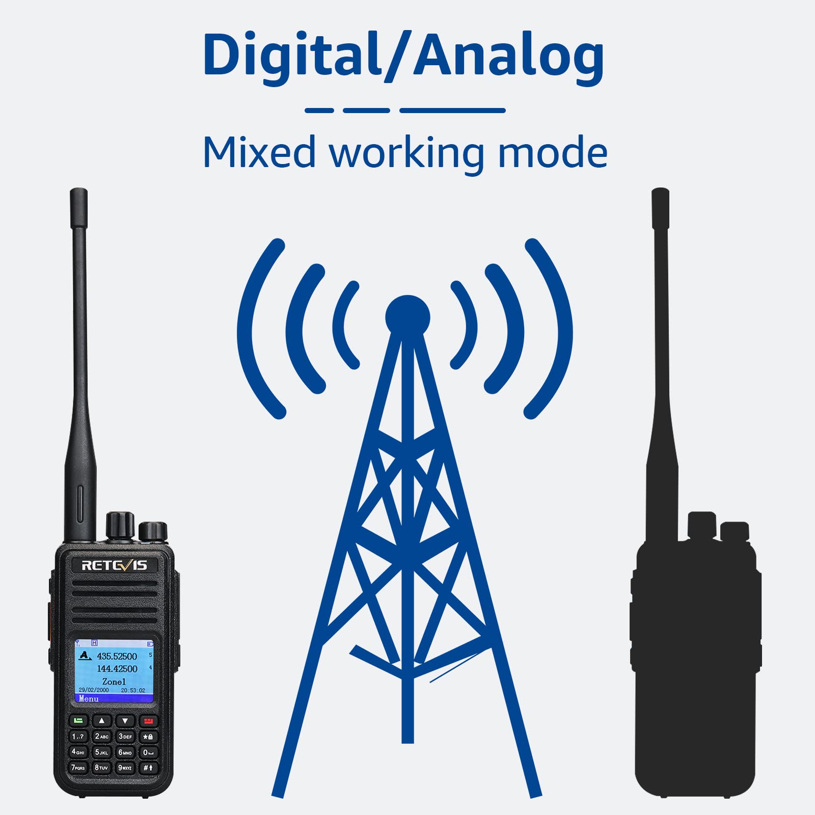 Foto 4 pulgar | Radio Dmr Walkie Retevis Rt3s De Doble Banda, 2000 Mah - Venta Internacional.