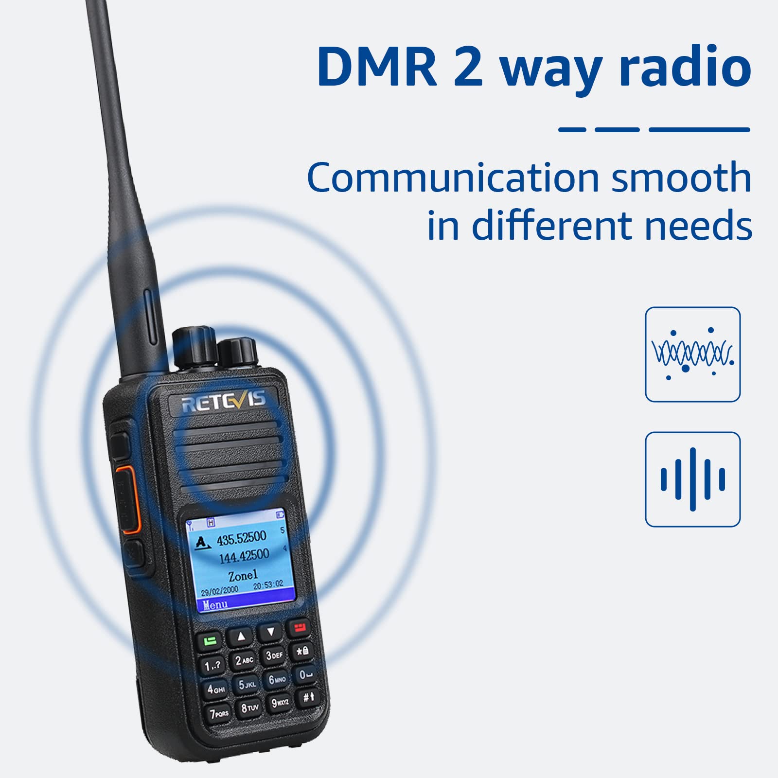 Foto 5 pulgar | Radio Dmr Walkie Retevis Rt3s De Doble Banda, 2000 Mah - Venta Internacional.