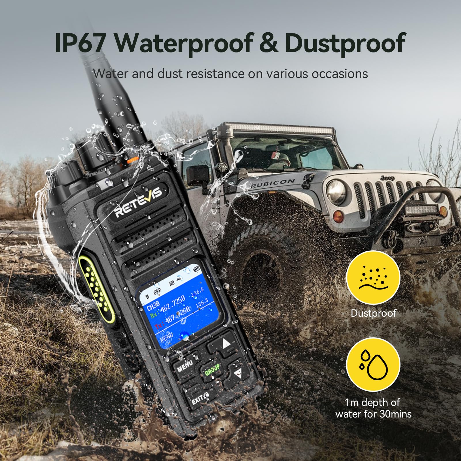 Foto 5 | Radio Bidireccional Retevis Nr30s Gmrs De Largo Alcance Ip67 2800 Mah - Venta Internacional.