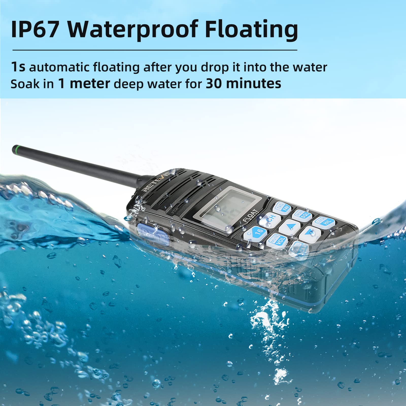 Foto 3 pulgar | Radio Marina Retevis Rt55 Portátil Ip67 A Prueba De Agua Con Noaa - Venta Internacional.