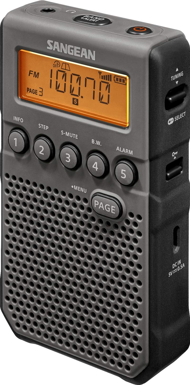 Foto 5 pulgar | Pocket Radio Sangean Dt-800bk Am/fm/noaa - Alerta Meteorológica, Color Negro - Venta Internacional.