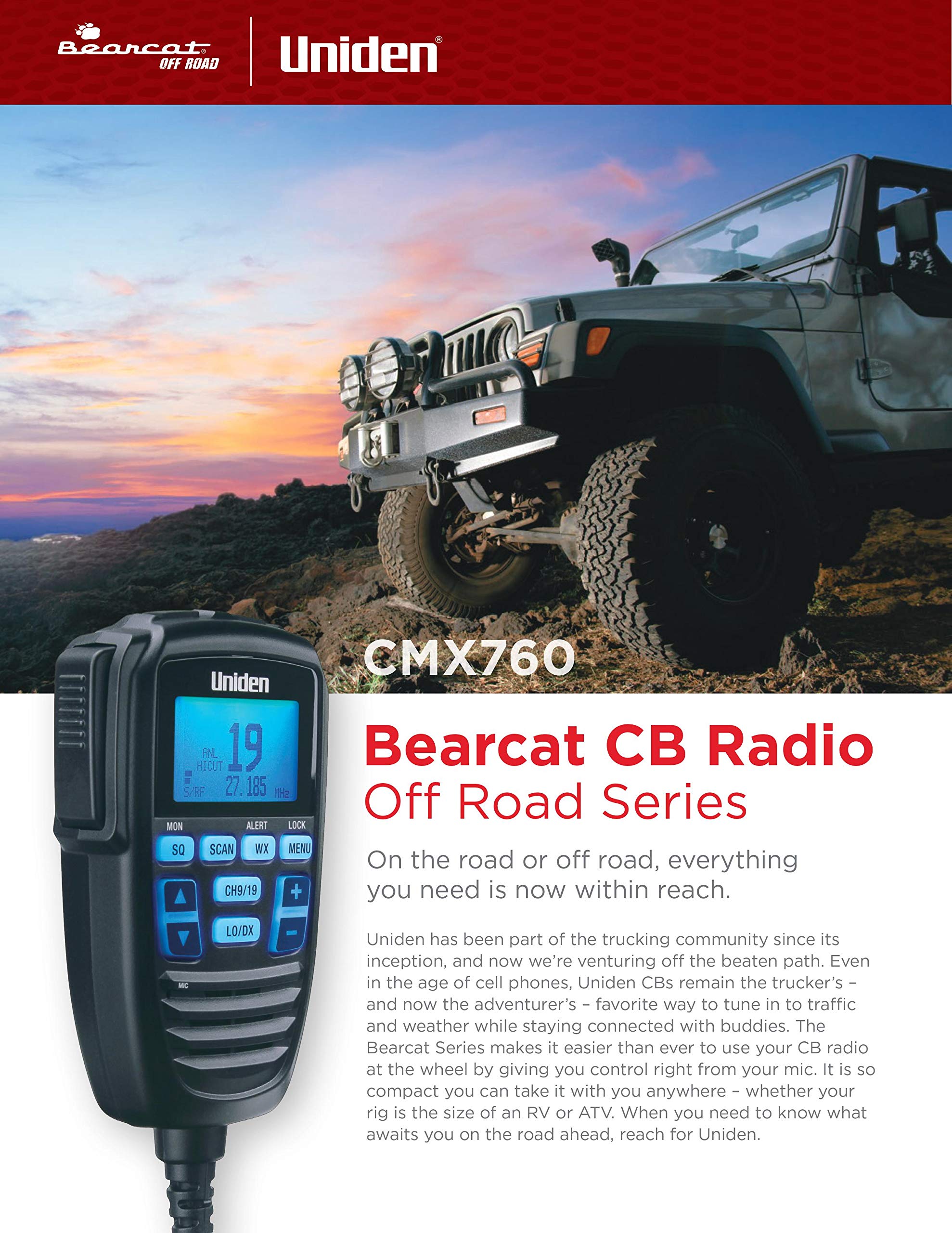 Foto 4 pulgar | Radio Cb Uniden Cmx760 Bearcat Off Road Ultracompacta De 40 Canales - Venta Internacional.