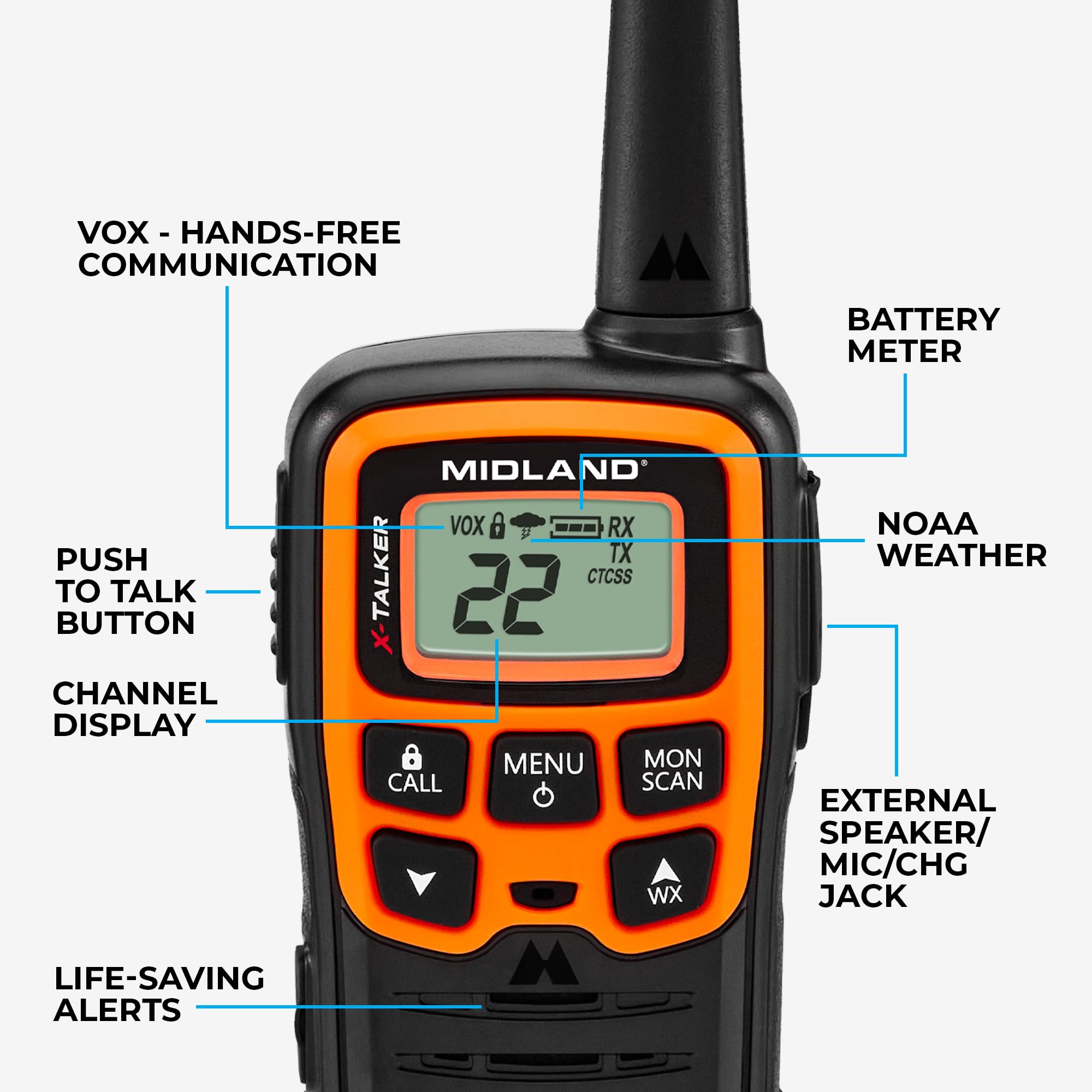 Foto 7 pulgar | Detección Y Recuperación Del Walkie-talkie Midland T51vp3 X-talker - Venta Internacional.