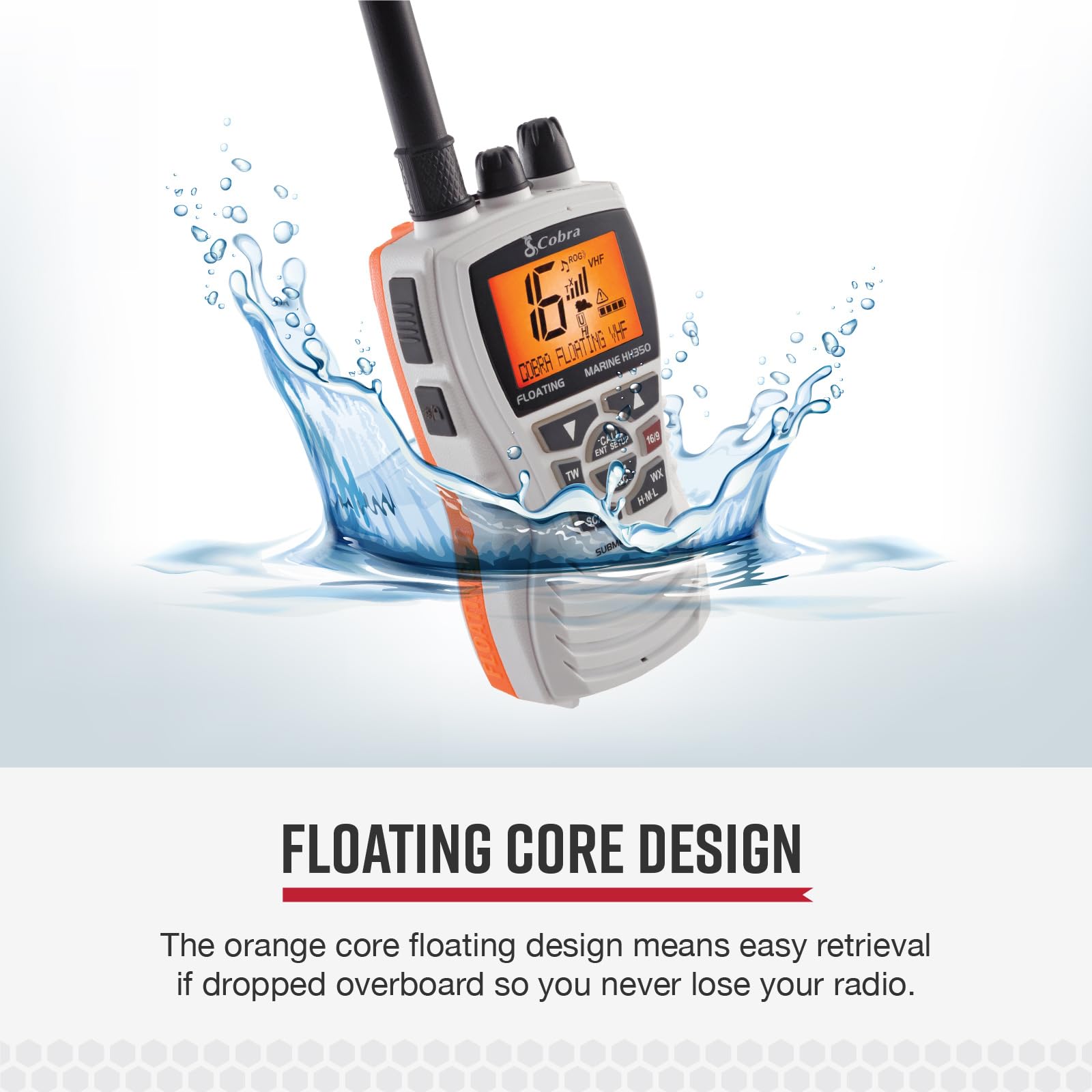 Foto 2 | Radio Vhf Portátil Flotante Cobra Mr Hh350 Flt 6w Blanca - Venta Internacional.