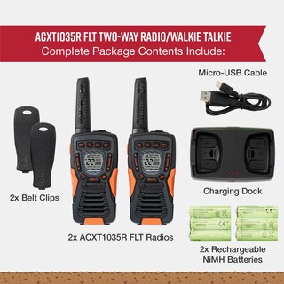 Foto 6 | Walkie Talkies Cobra Acxt1035r Flt, Resistentes Al Agua, 37 Millas - Venta Internacional.