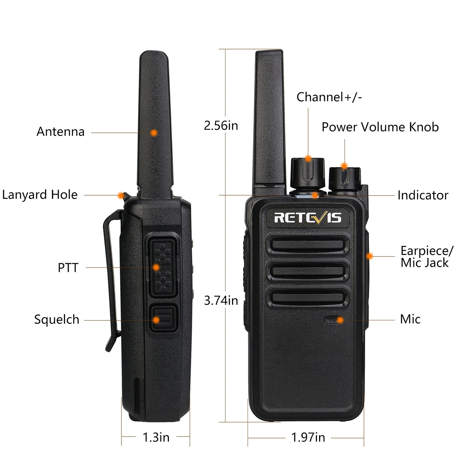 Foto 7 | Walkie Talkies Retevis Rt68 De Largo Alcance, 1200 Mah, Paquete De 4 - Venta Internacional.