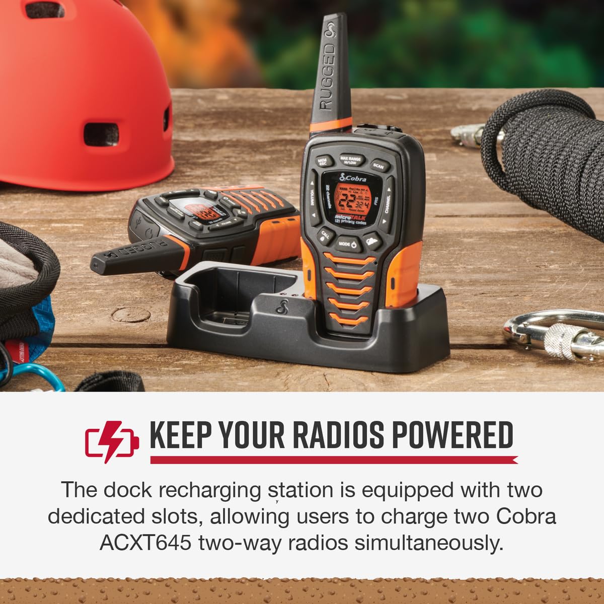 Foto 3 | Estación De Carga Cobra Acxt 600 Dock Para 2 Walkie Talkies - Venta Internacional.