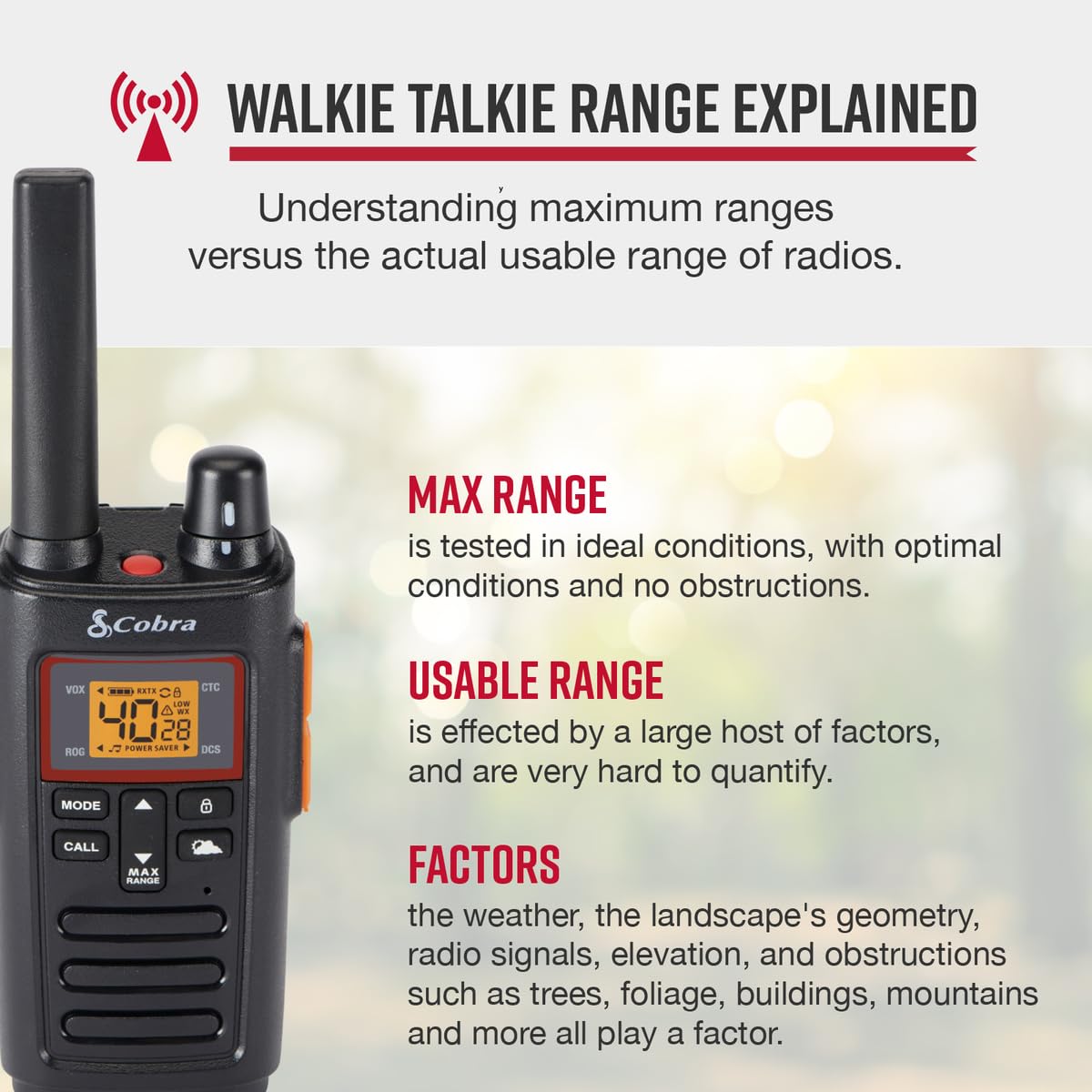 Foto 3 pulgar | Walkie Talkies Cobra Rx380 Recargables Con Un Alcance De 32 Millas, Paquete De 2 - Venta Internacional.