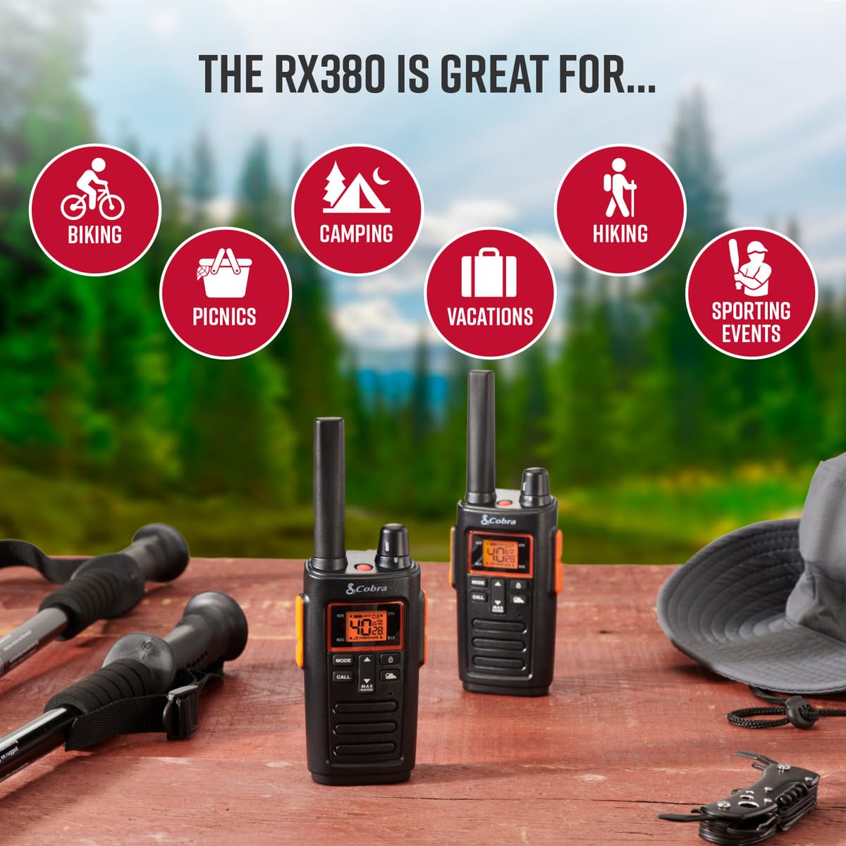 Foto 6 pulgar | Walkie Talkies Cobra Rx380 Recargables Con Un Alcance De 32 Millas, Paquete De 2 - Venta Internacional.