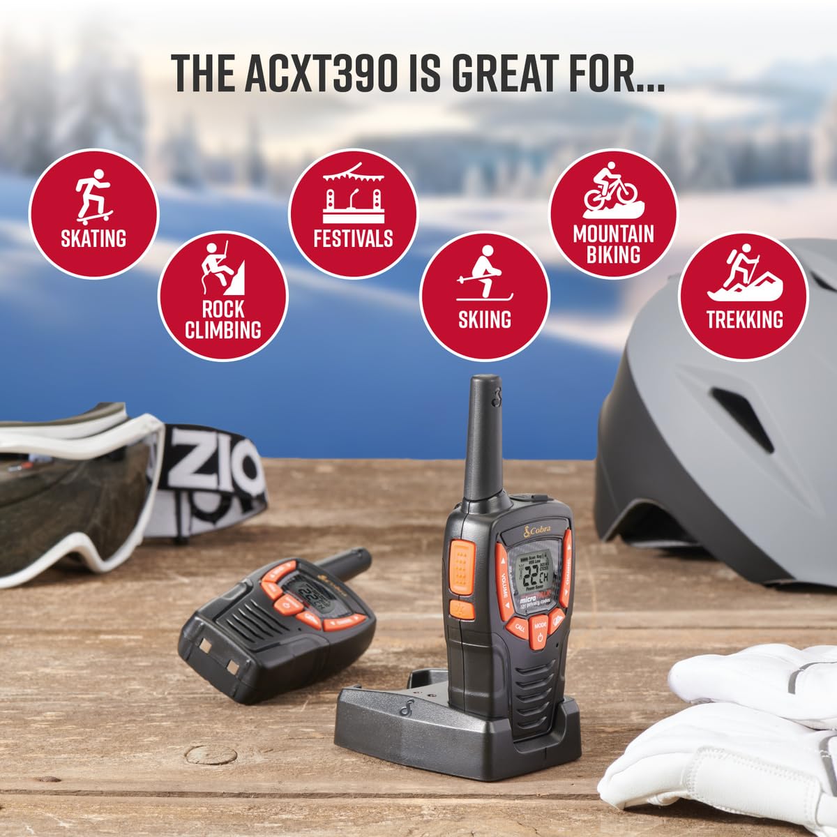 Foto 6 pulgar | Walkie Talkies Cobra Acxt390 Recargables, 2 Canales, 37 Mm - Venta Internacional.