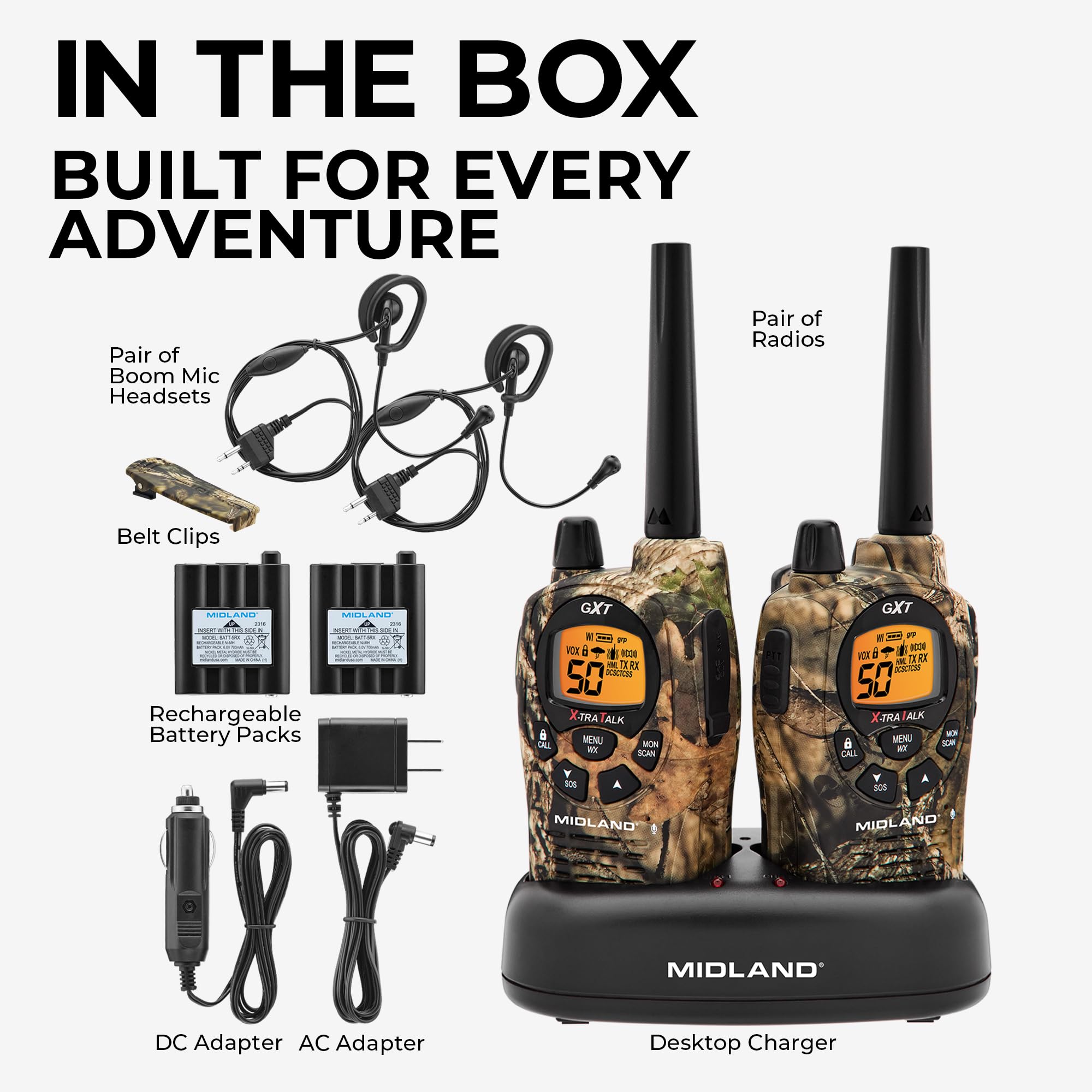 Foto 6 pulgar | Walkie Talkies Midland Gxt1050vp4 De Largo Alcance, 36 Millas, Paquete De 2 - Venta Internacional.