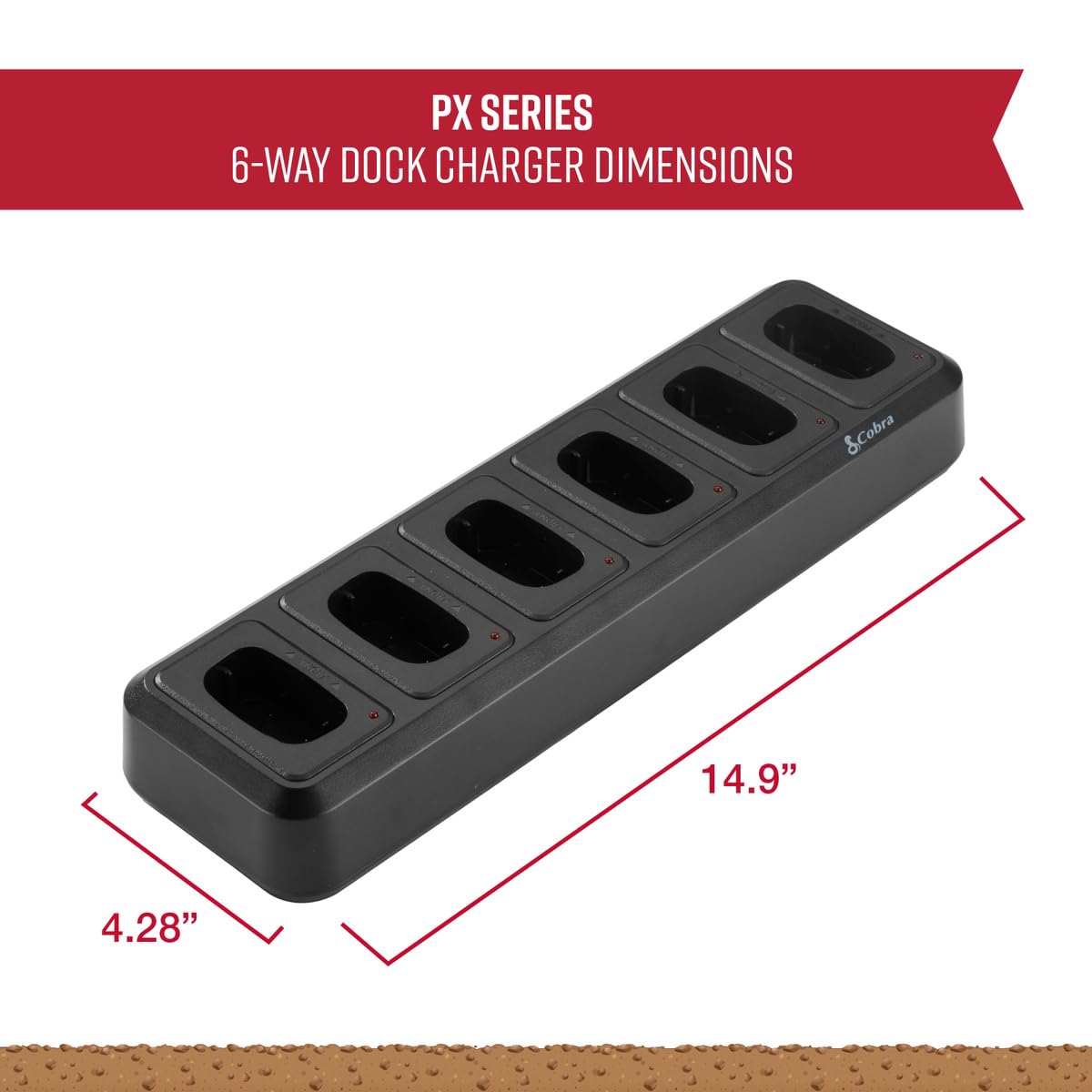 Foto 3 pulgar | Estación De Carga Cobra Px Professional Walkie Talkie De 6 Ranuras - Venta Internacional.