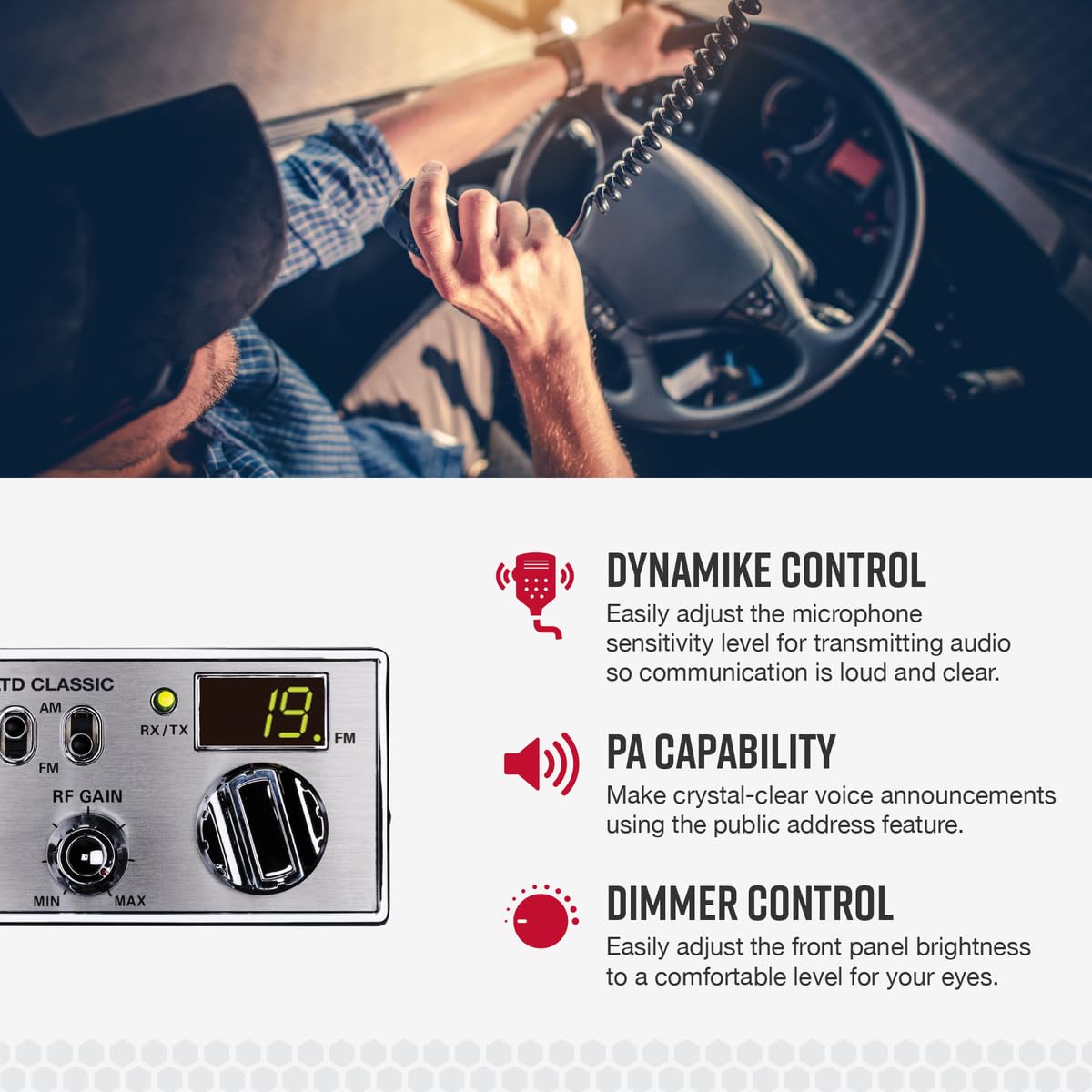 Foto 5 pulgar | Cb Radio Cobra 25 Ltd Am/fm Profesional 4w 40 Canales Negro - Venta Internacional.