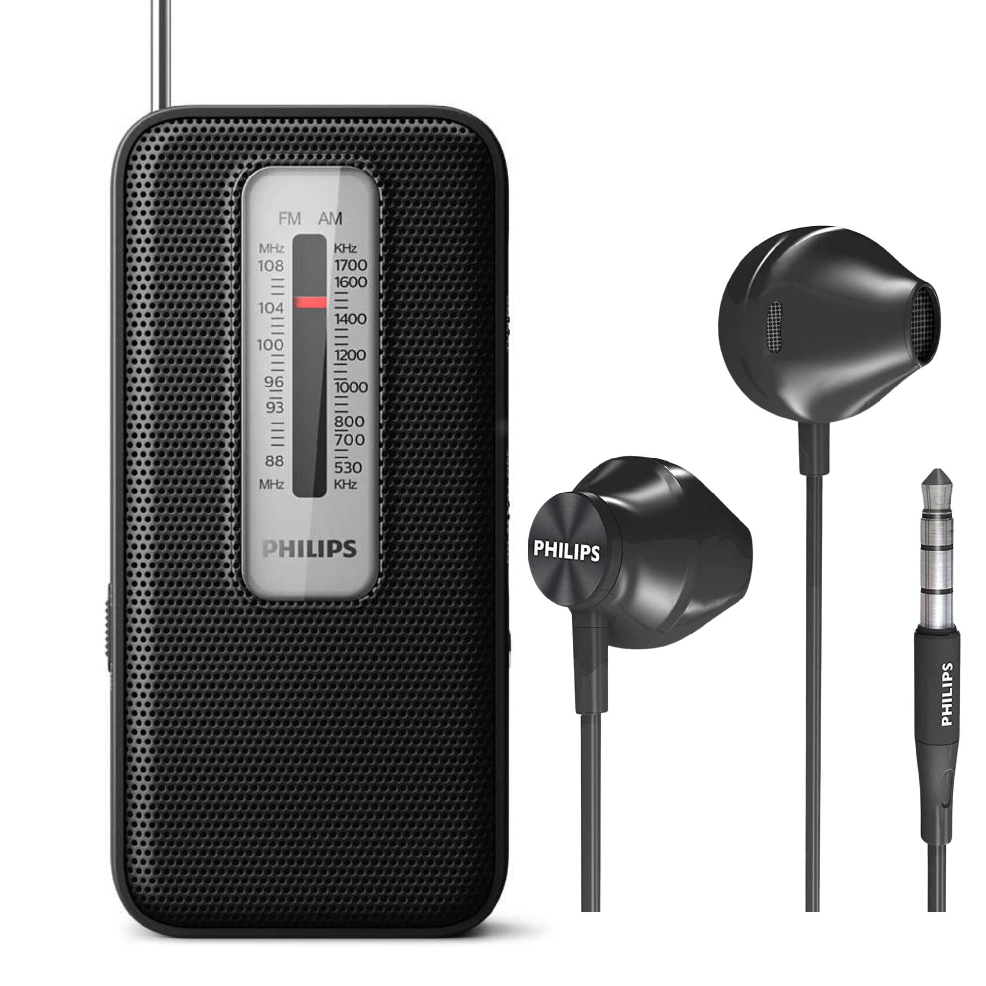 Foto 2 pulgar | Radio De Bolsillo Philips Am/fm Que Funciona Con Pilas Y Auriculares - Venta Internacional.