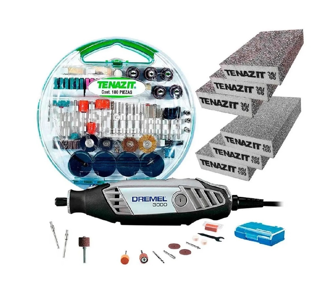 Multiherramienta Dremel 3000 Mototool 130w + 193 Acc + 6 Lijas Pads