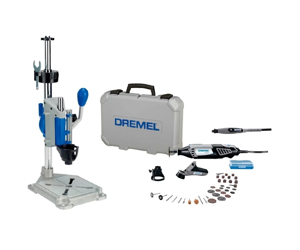 Dremel 4000 Mototool + Banco De Trabajo + 36 Accesorios color Gris