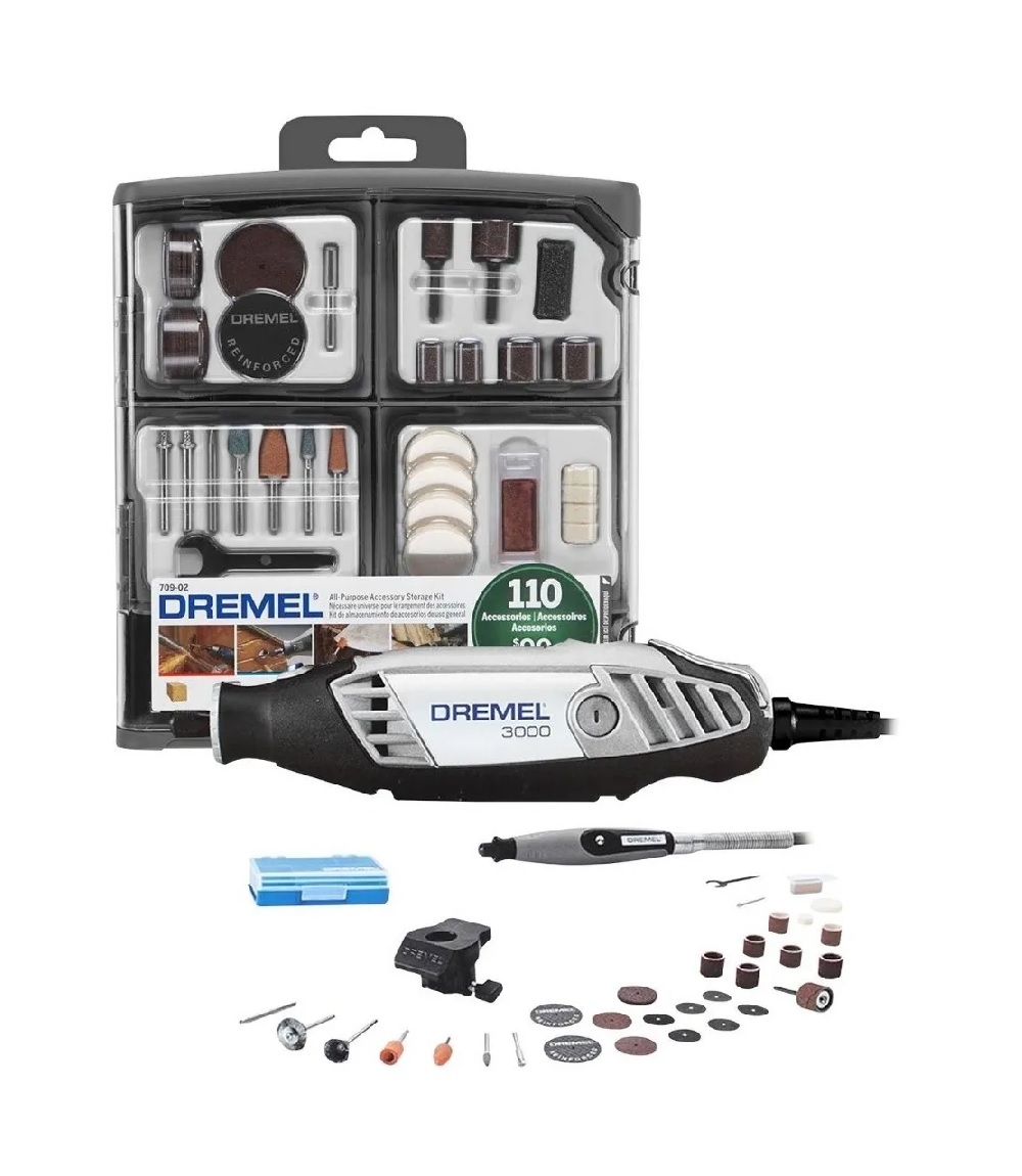 Mototool Dremel 3000-2/30 + Eje Flexible + 140 Accesorios