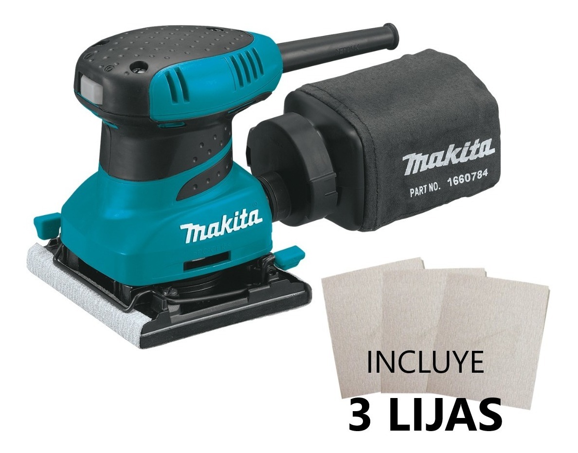 Lijadora Orbital Makita 1/4 Hoja Bo4556 200w 14000rpm +lijas