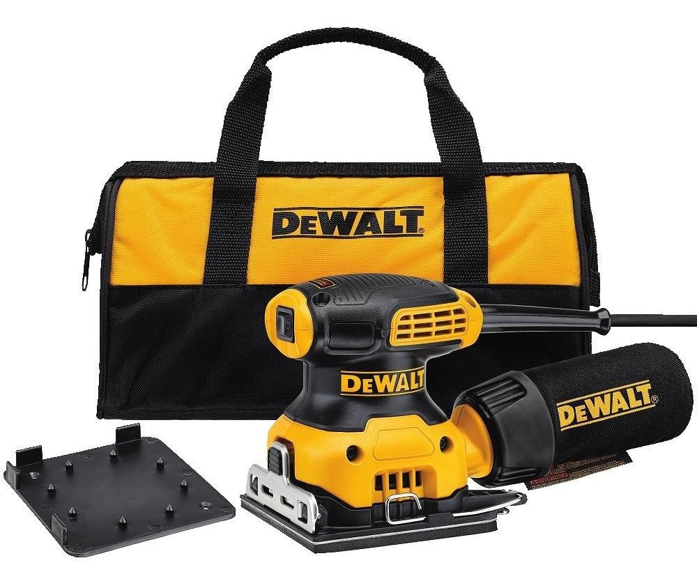 Set de Lijadora de Mano DeWALT Dwe6411k Hoja 1/4