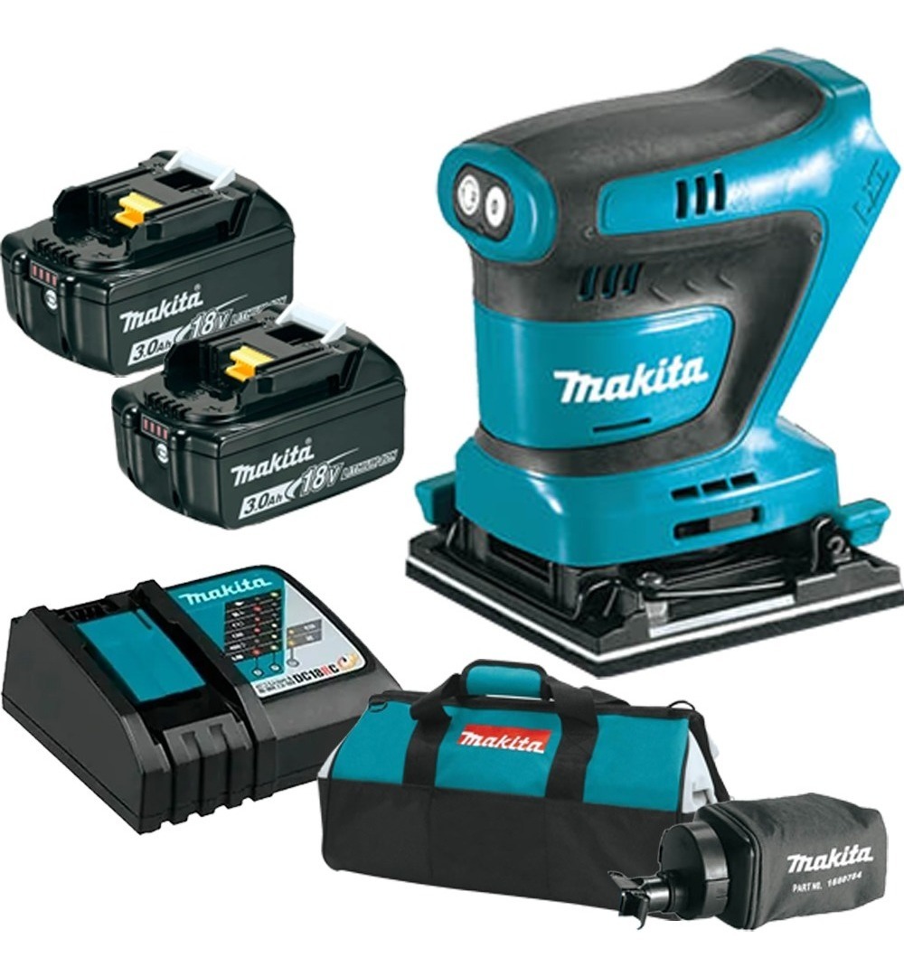 Lijadora Orbital Makita 18v 2 Bat De 3.0 Amperes.