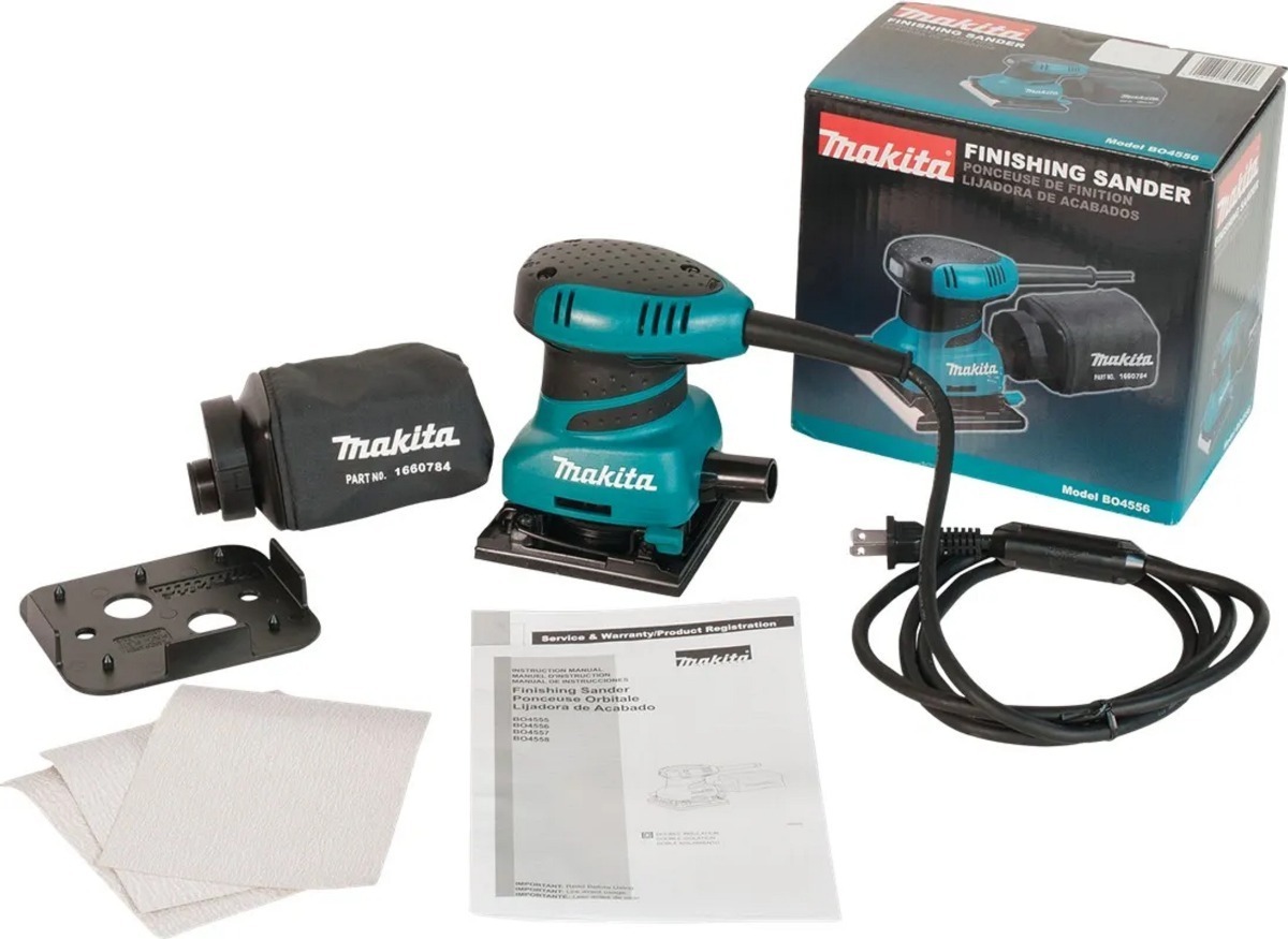 Lijadora Orbital Rectangular 200w Makita Herramientas Bo4556