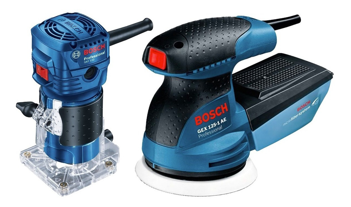 Combo Router + Lijadora Excentrica Bosch