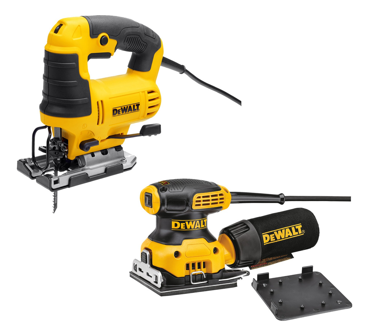 Lijadora 1/4 Hoja 230w Y Sierra Caladora 650w Vvr Dewalt