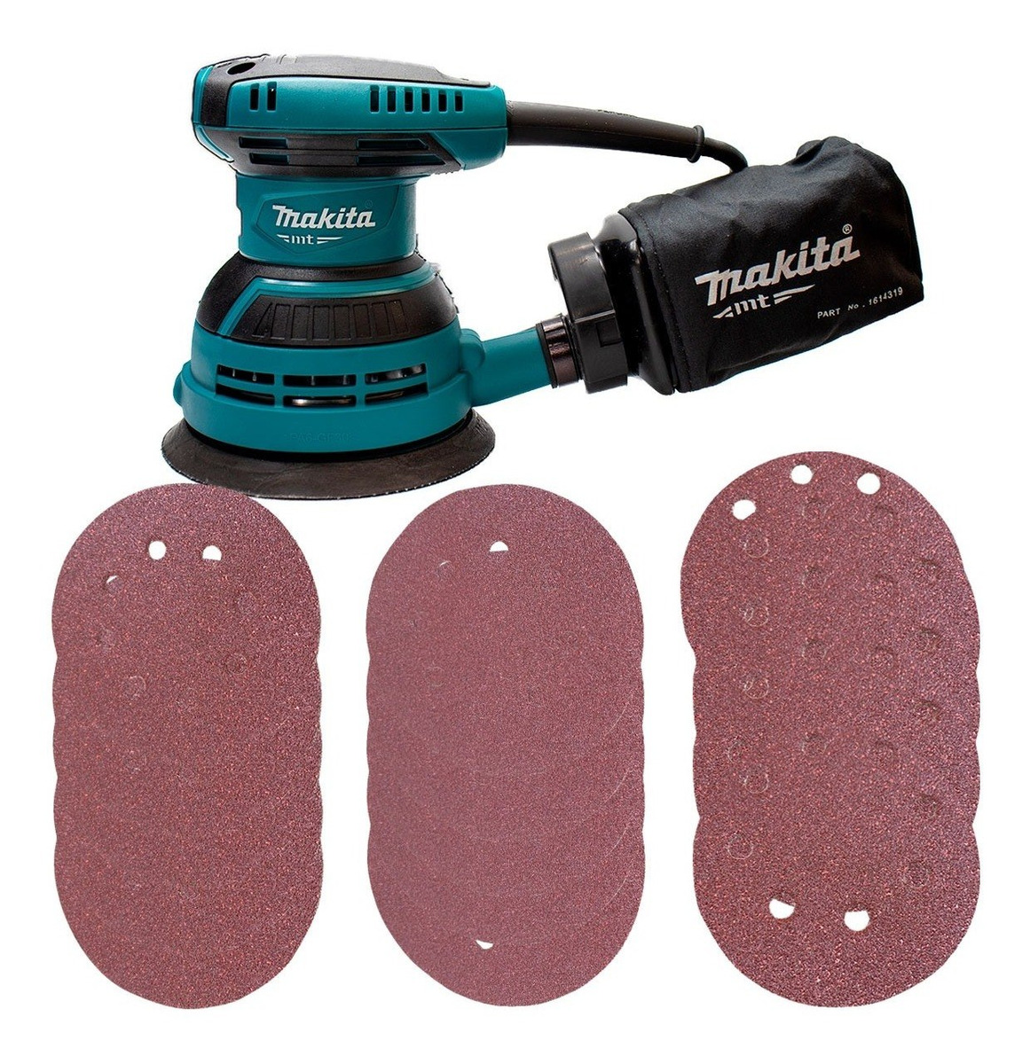 Lijadora Makita Mt M9204g/b + Discos De Velcro