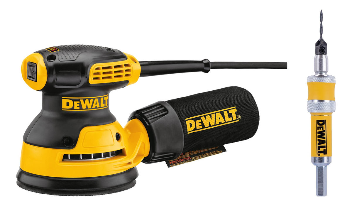 Lijadora Roto Orbital De 5  Y Avellanador #8 Dewalt