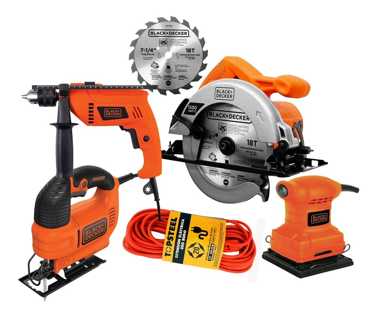 Kit Carpintero Black+Decker Herramientas Eléctricas