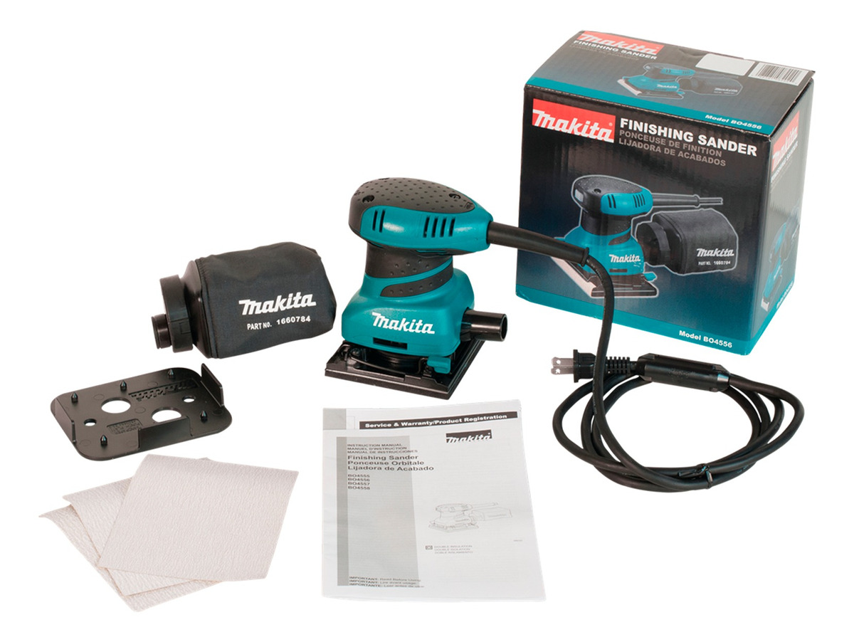 Lijadora Orbital Rectangular 200w Makita Herramientas Bo4556