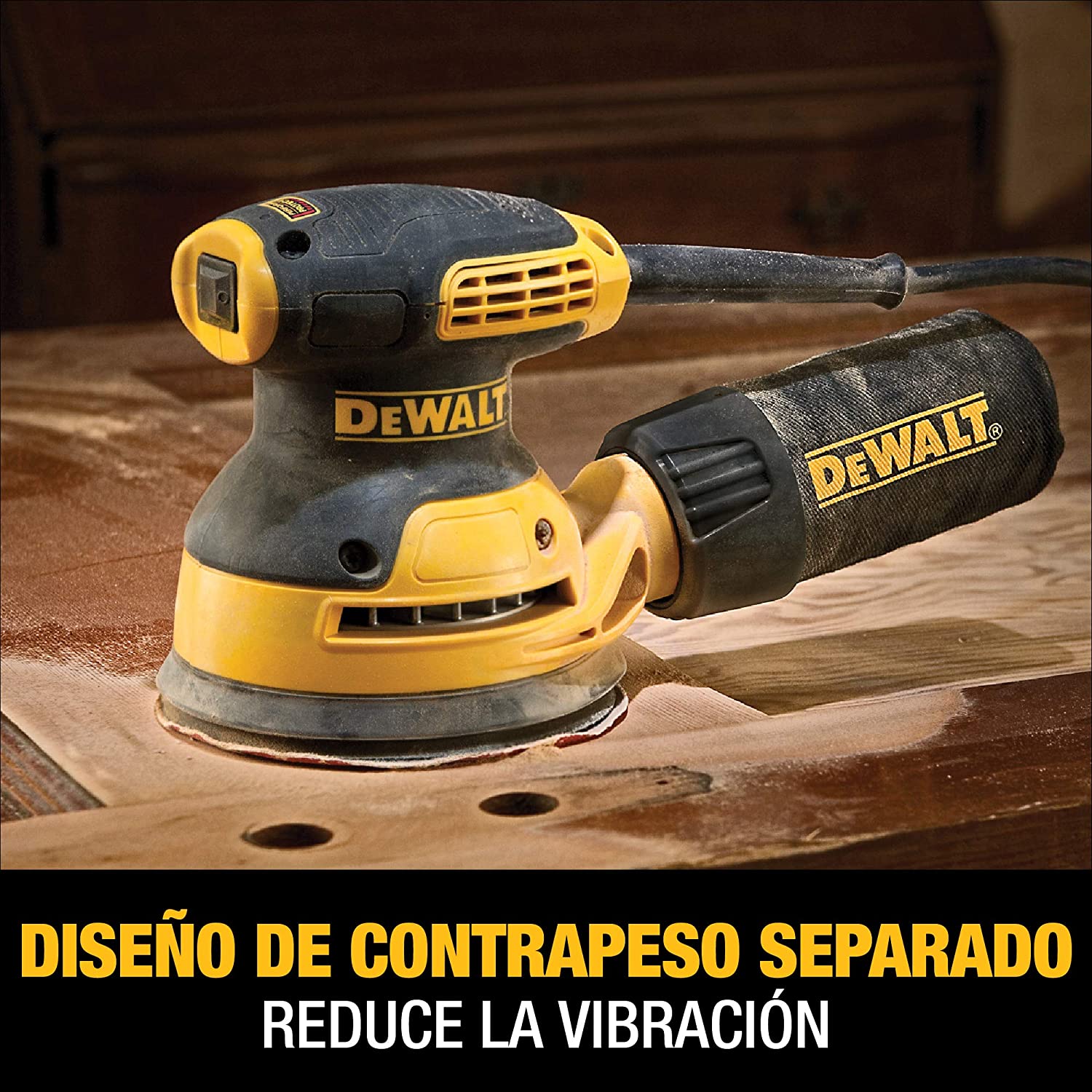 Foto 3 pulgar | Lijadora Dewalt Roto-orbital 5 Pulgadas Amarillo Dwe6421-b3