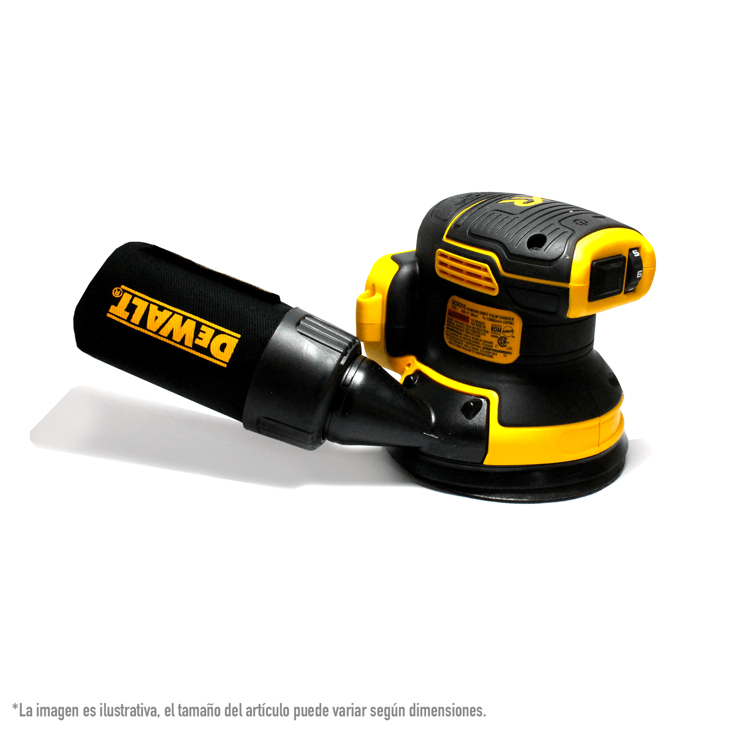 Foto 4 pulgar | Lijadora Roto-orbital 20v Max 5 280w 8000-12 Dewalt Dcw210d1 - Amarillo