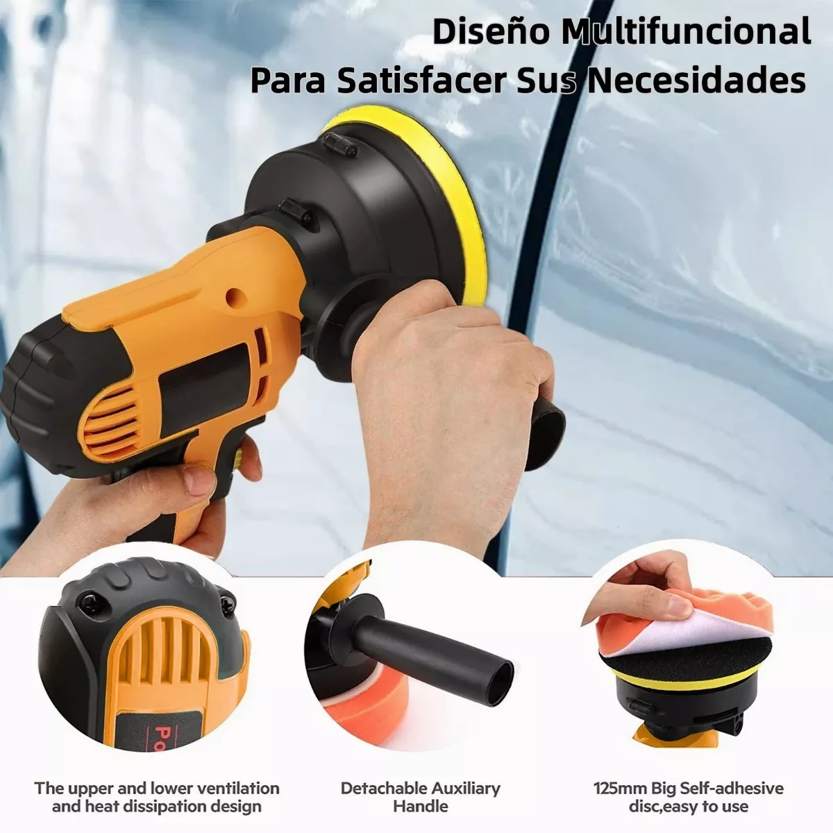 Foto 4 pulgar | Pulidora Eo Safe Imports ESI-6626 color Naranja 9 Piezas