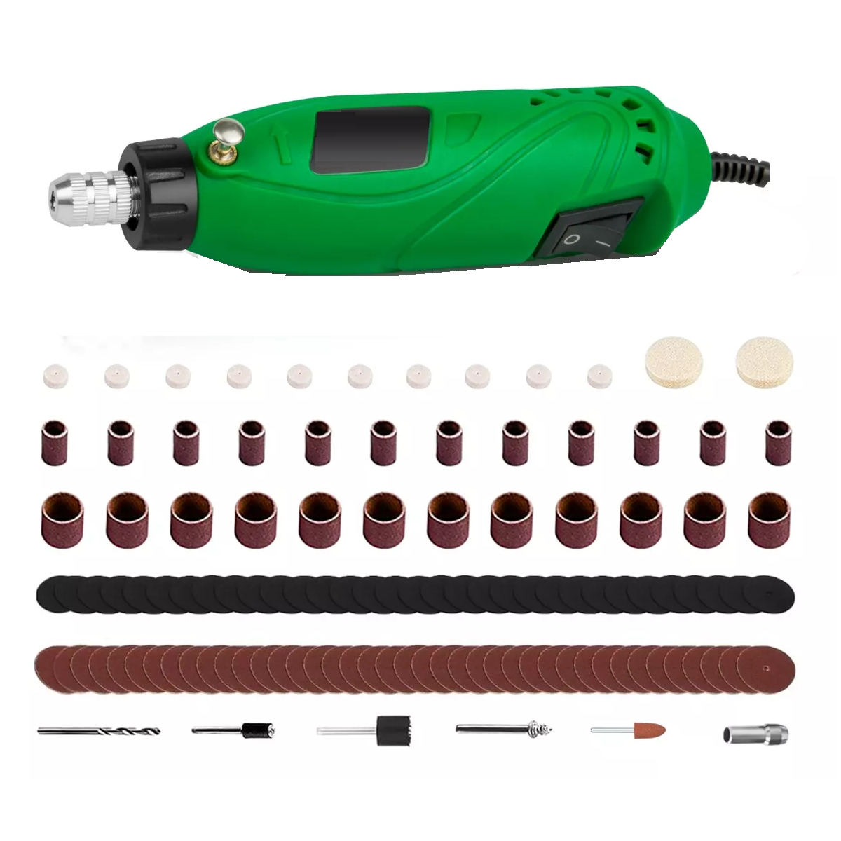 Mini Taladro Para Pulir Con 115 Accesorios  Eo Safe Imports Esi-12020 Verde