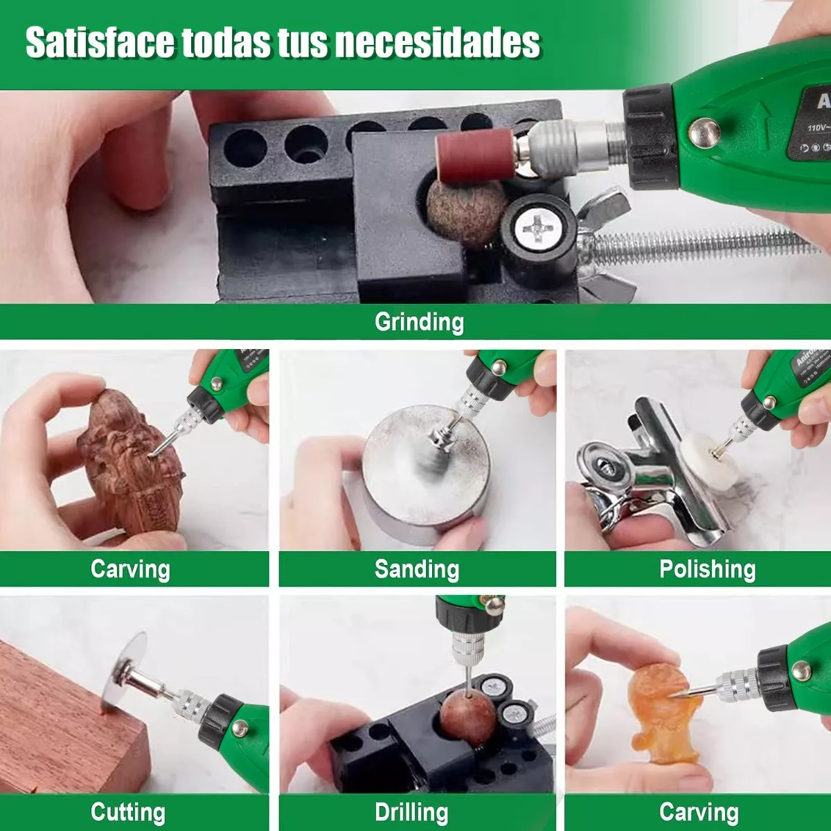 Foto 4 pulgar | Mini Taladro Para Pulir Con 115 Accesorios  Eo Safe Imports Esi-12020 Verde